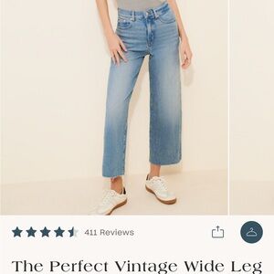 Madewell Classic Blue Wide Leg Jeans
